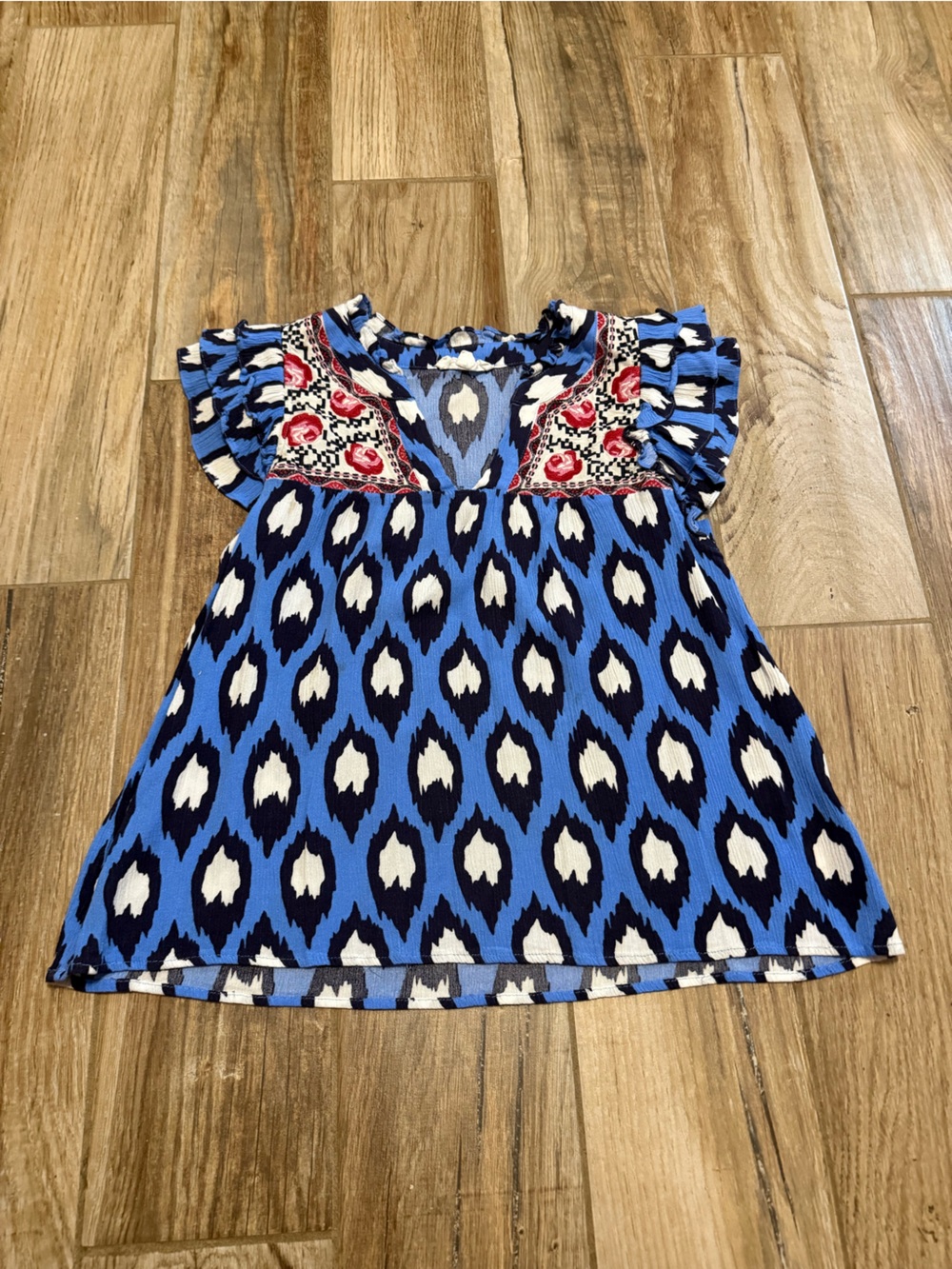 THML Ikat Embroidered Top